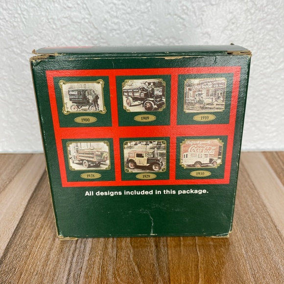 Coca-Cola 6pc Coaster Set 1990 Vintage Delivery Trucks Of Early 1900s. EUC - Picture 4 of 8